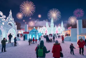 Ice sculptures at the Meltdown Winter Ice Festival