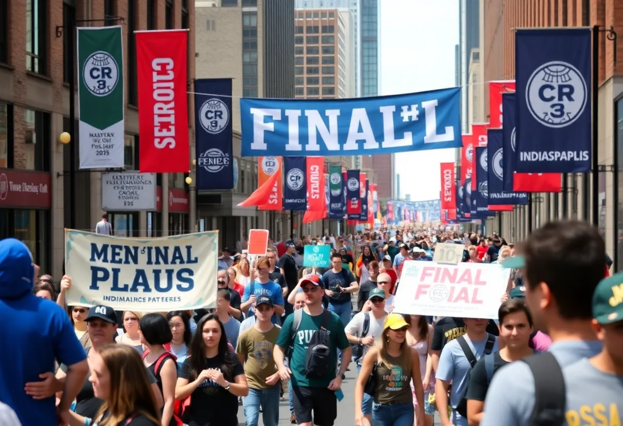 Fans celebrating at Indianapolis Men's Final Four events