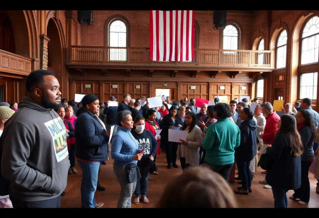 Community members participating in MLK Day Celebration at Madam Walker Legacy Center