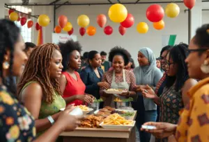 Community gathering at MLK Day Celebration