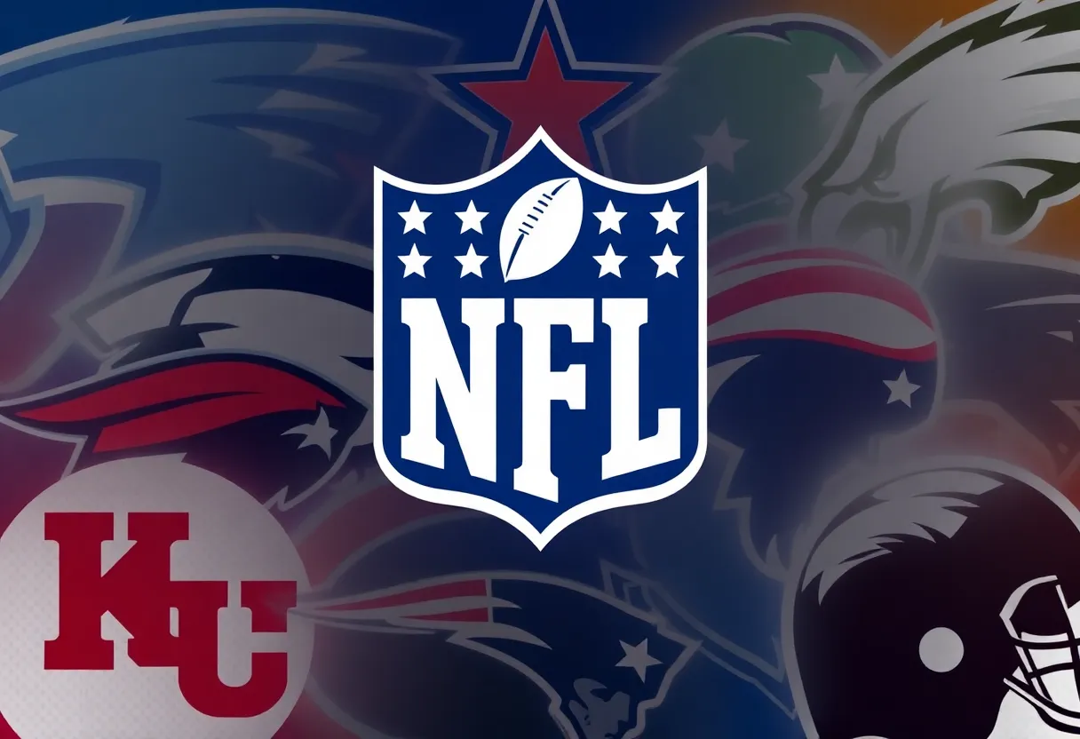 NFL team logos representing coaching changes