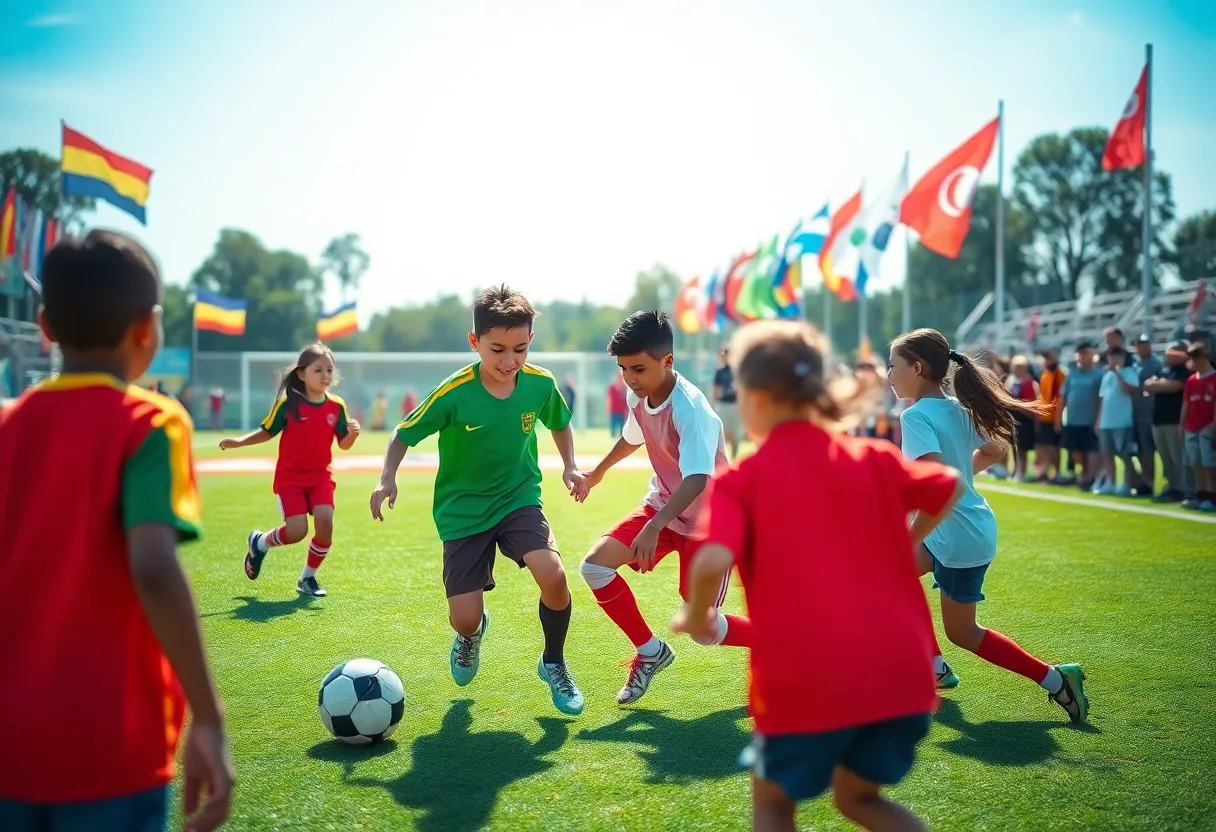Youth teams competing in the NFL Flag Championships
