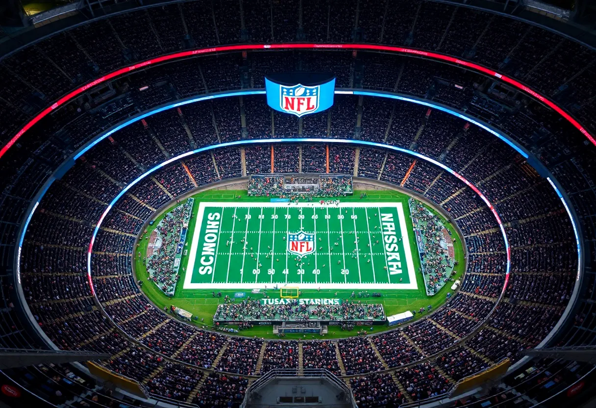 Crowd gathering at Lucas Oil Stadium for the NFL Scouting Combine
