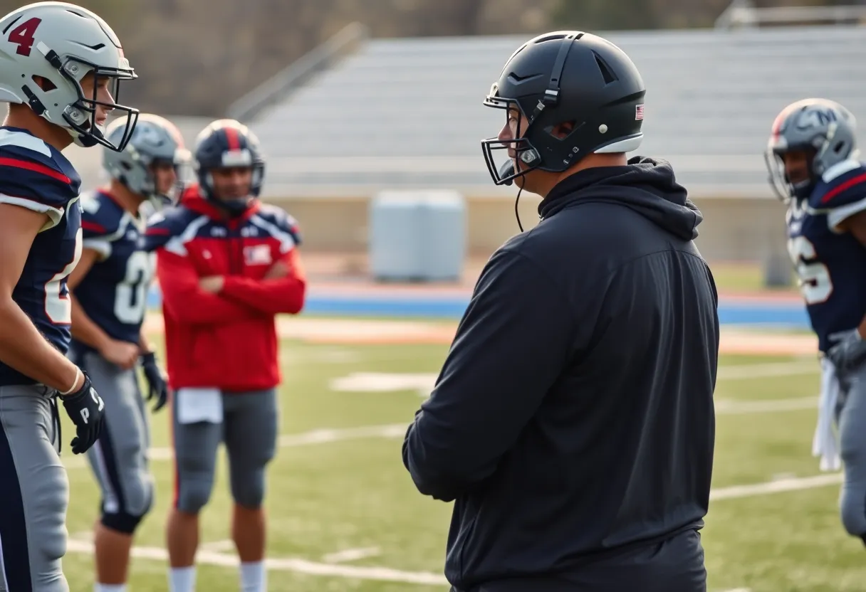 Notre Dame football team training session