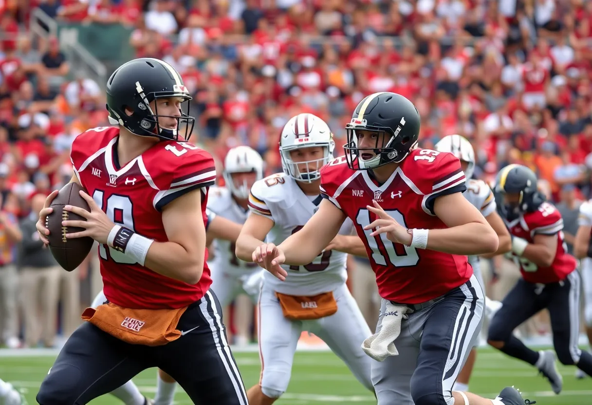 College football quarterback transferring to another team