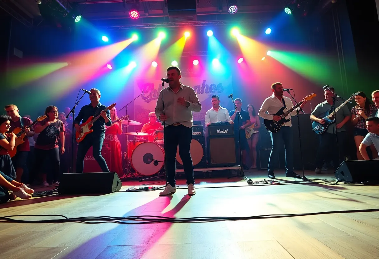 Reverend Horton Heat performing live at a concert