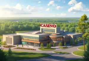 Conceptual illustration of a new Rising Star Casino in northern Indiana.