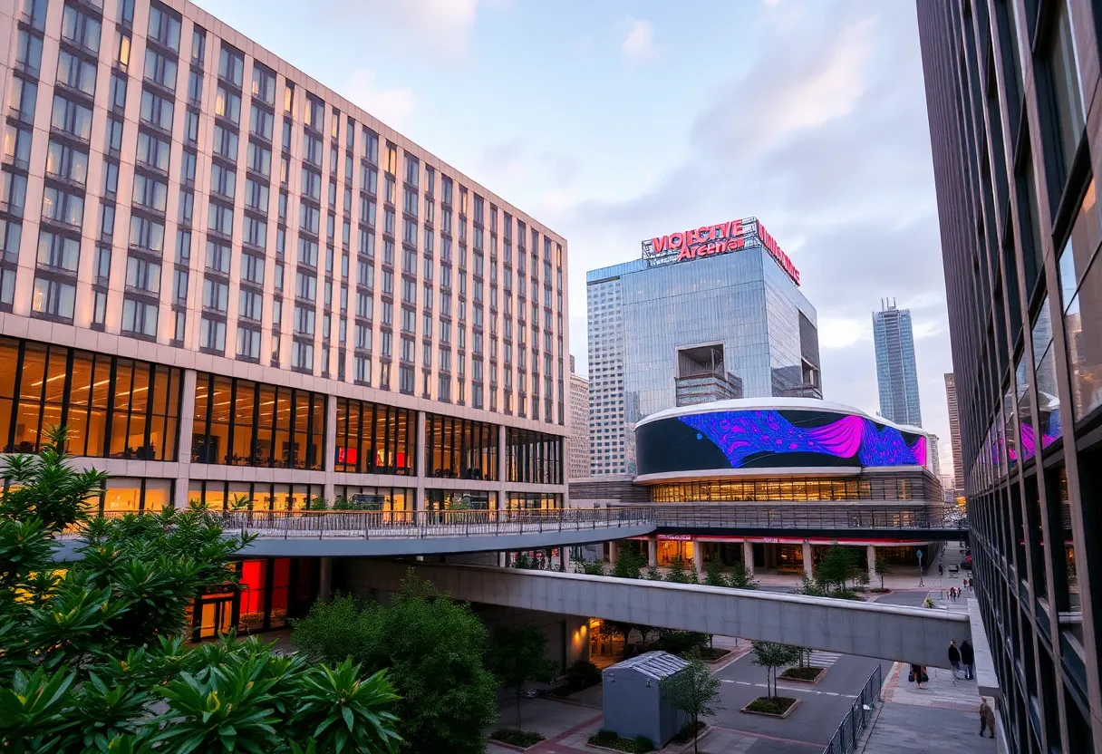 Rendering of the new Ritz-Carlton hotel and Live Nation music venue in Indianapolis