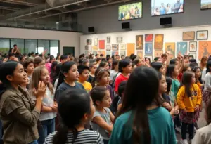 Students showcasing their talents at the School Choice celebration in Indianapolis.