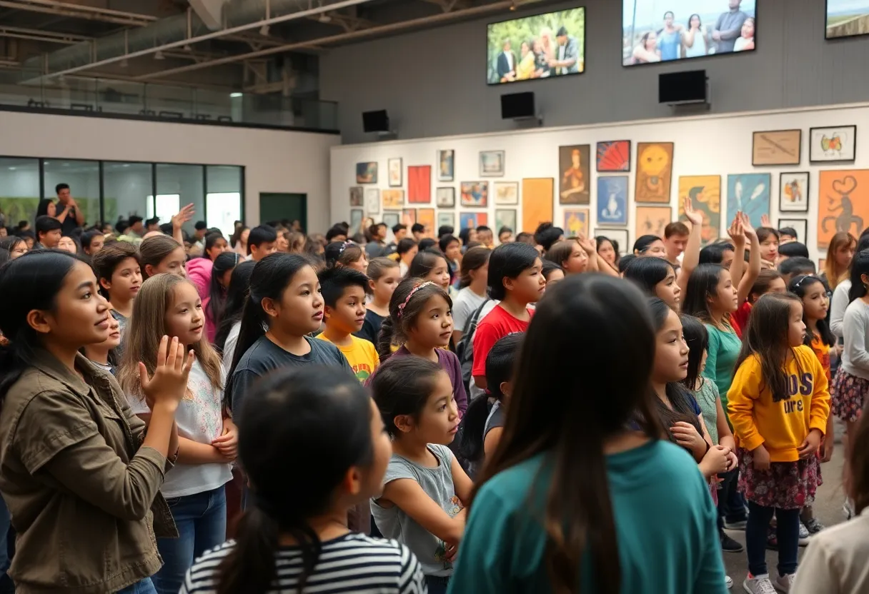 Students showcasing their talents at the School Choice celebration in Indianapolis.