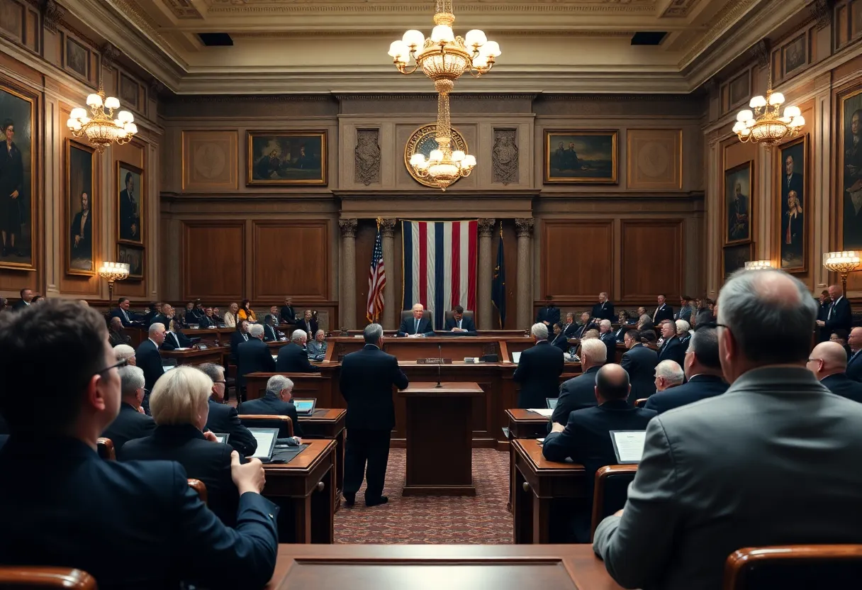U.S. Senate chamber during military authority debate