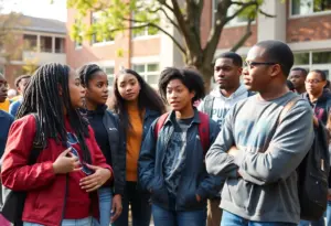 Students participating in a community event honoring Dr. Martin Luther King Jr.
