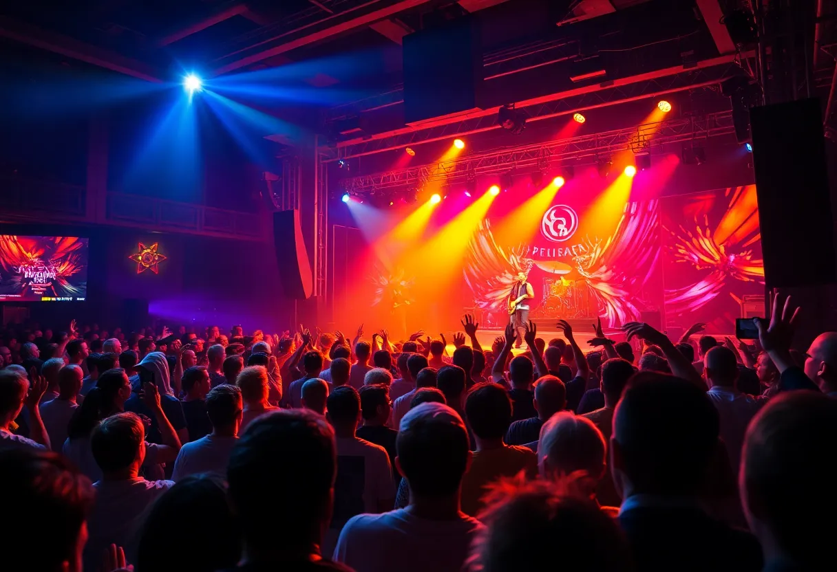 Crowd enjoying Train concert at Ruoff Music Center