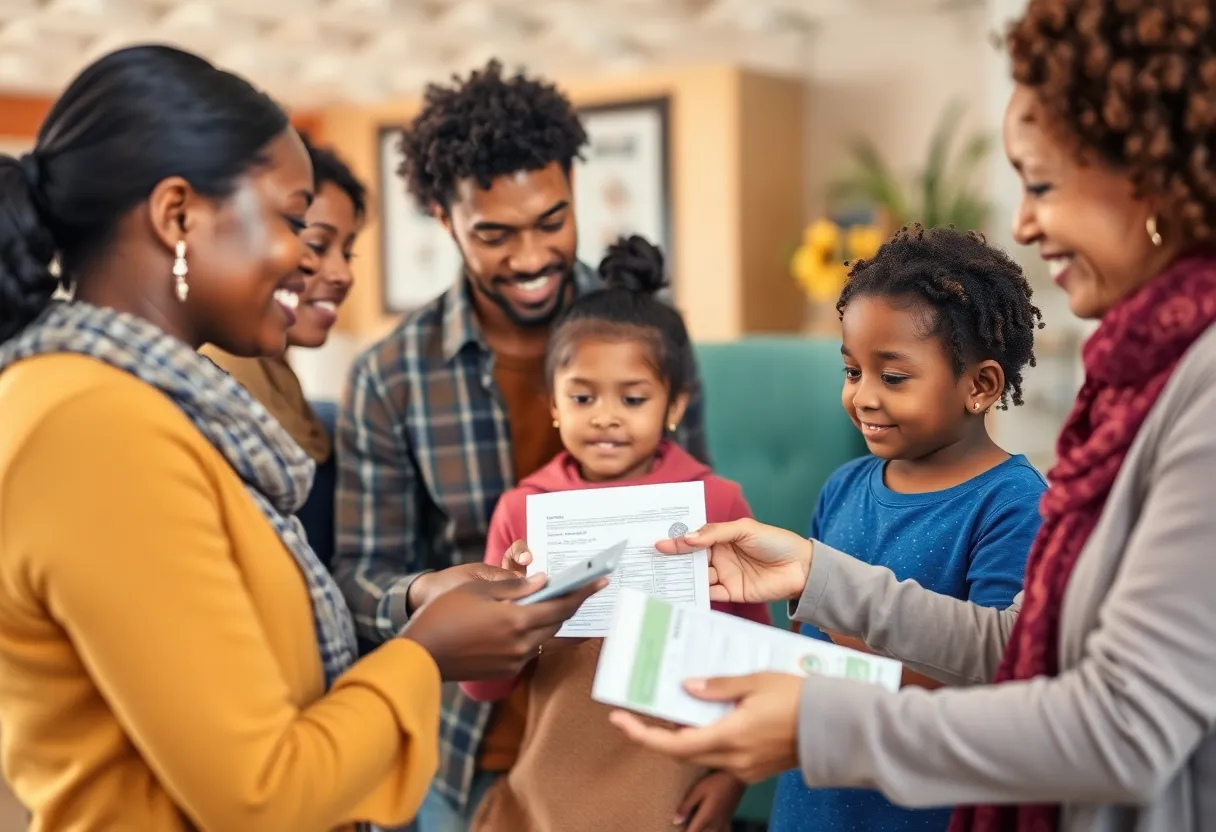 Families receiving financial assistance in Indianapolis