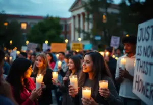 Community vigil for a murdered scholar at Martin University