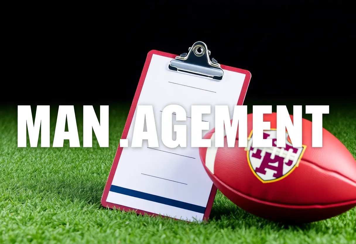 Abstract representation of a football team's management change