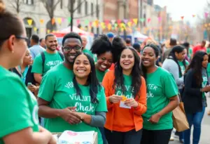 Volunteers participating in 500 Festival events in Indianapolis