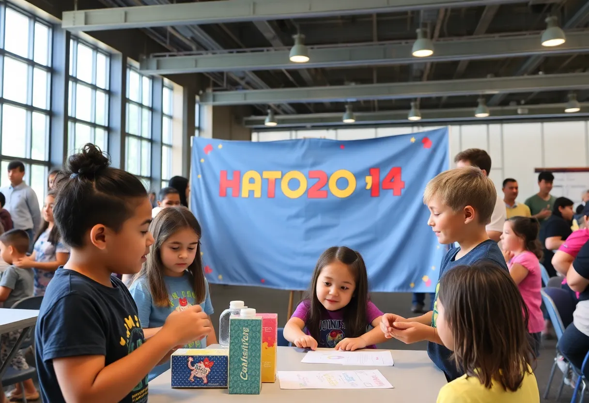 Community members gathering to support autism education in Indianapolis.