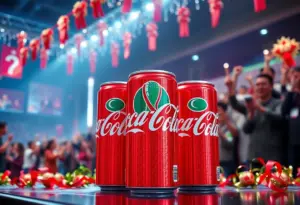 Limited-edition Coca-Cola cans featuring Indiana University's football championship logo