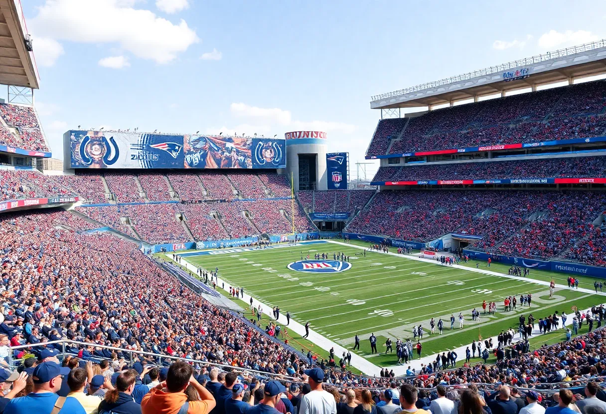 Colts and Patriots fans celebrating together