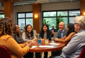 Group discussion on nonprofit support in Indianapolis
