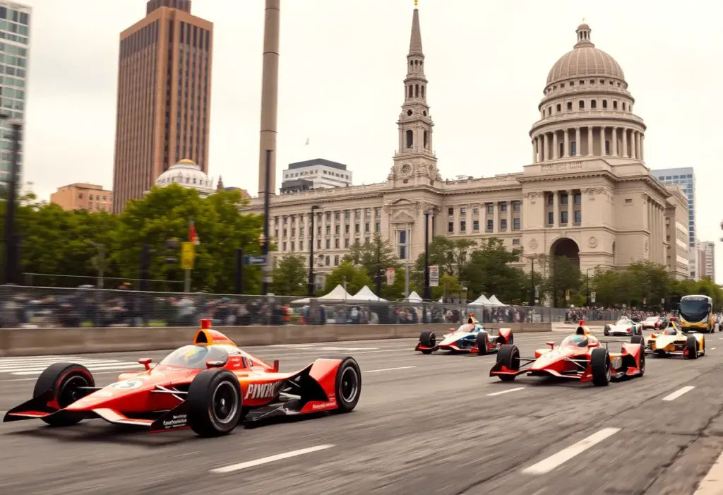IndyCar racing in Washington, D.C. during the Freedom 250 Grand Prix.