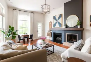 Interior of a renovated home in Indianapolis showcasing budget-friendly elements.