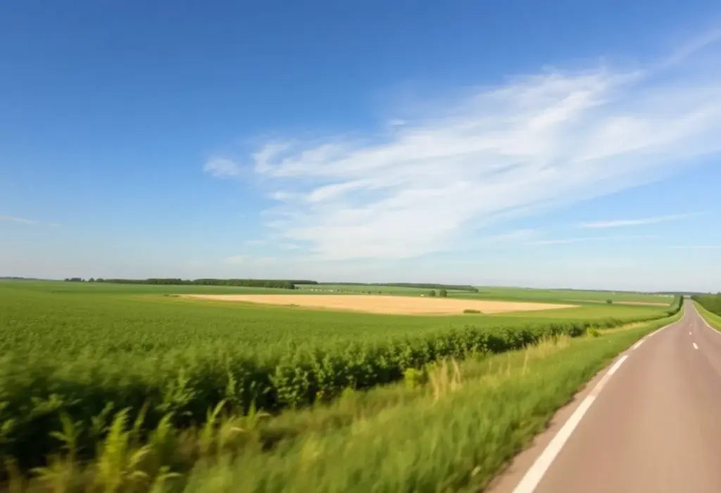 Scenic view of Indiana highlighting its geographical landscape.