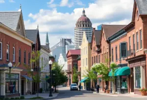 Charming neighborhood in Indianapolis with unique architecture and local businesses.