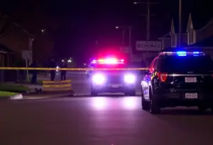 Emergency responders at a shooting scene in Indianapolis