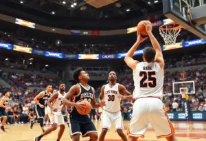 Utah Jazz players in action during a game against the Indiana Pacers