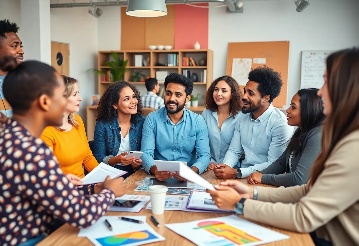Small business owners participating in a marketing workshop about audience insights.