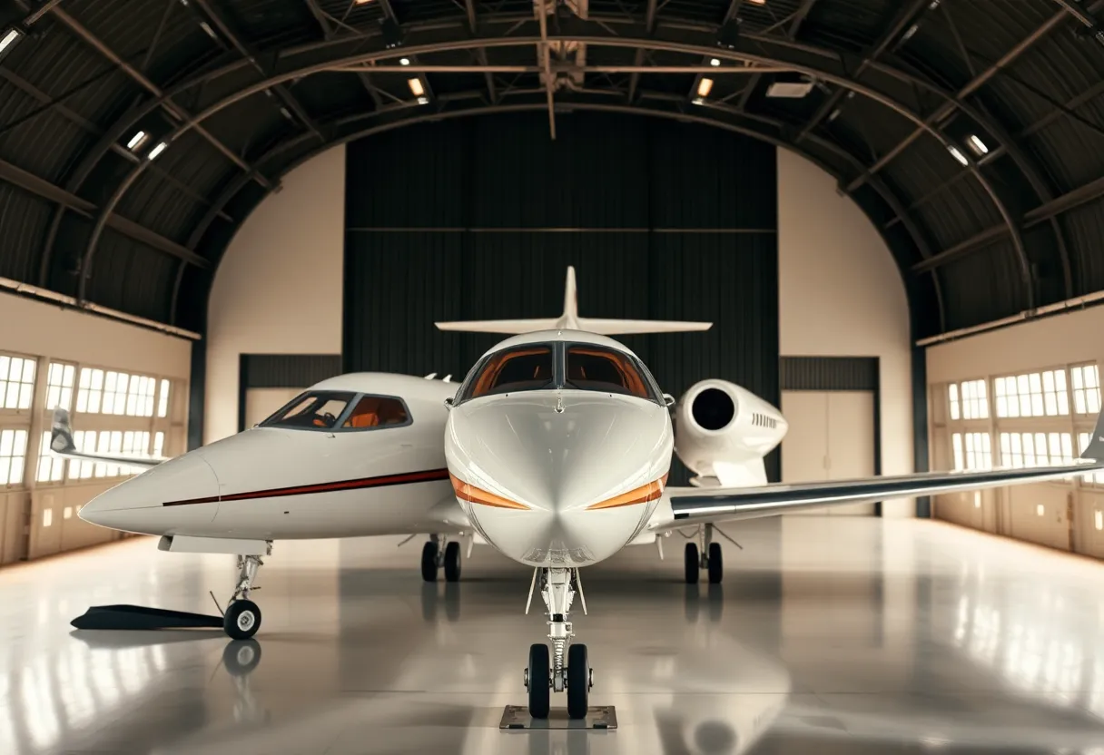 A luxury aircraft representing business dealings