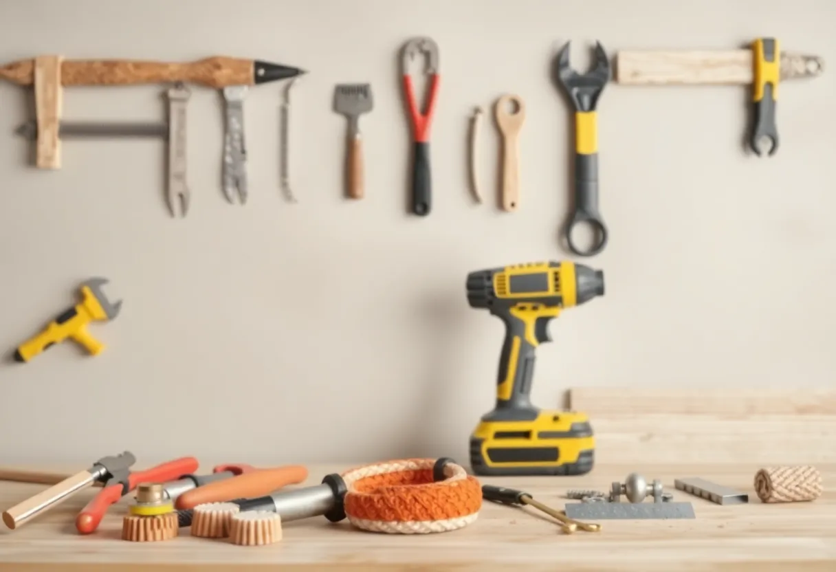 A cheerful person performing DIY home repairs in Indianapolis