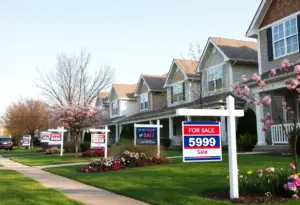 Suburban homes for sale in Indianapolis during spring season