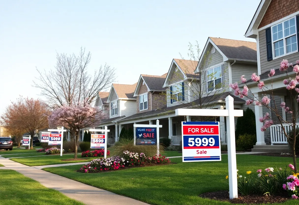 Suburban homes for sale in Indianapolis during spring season